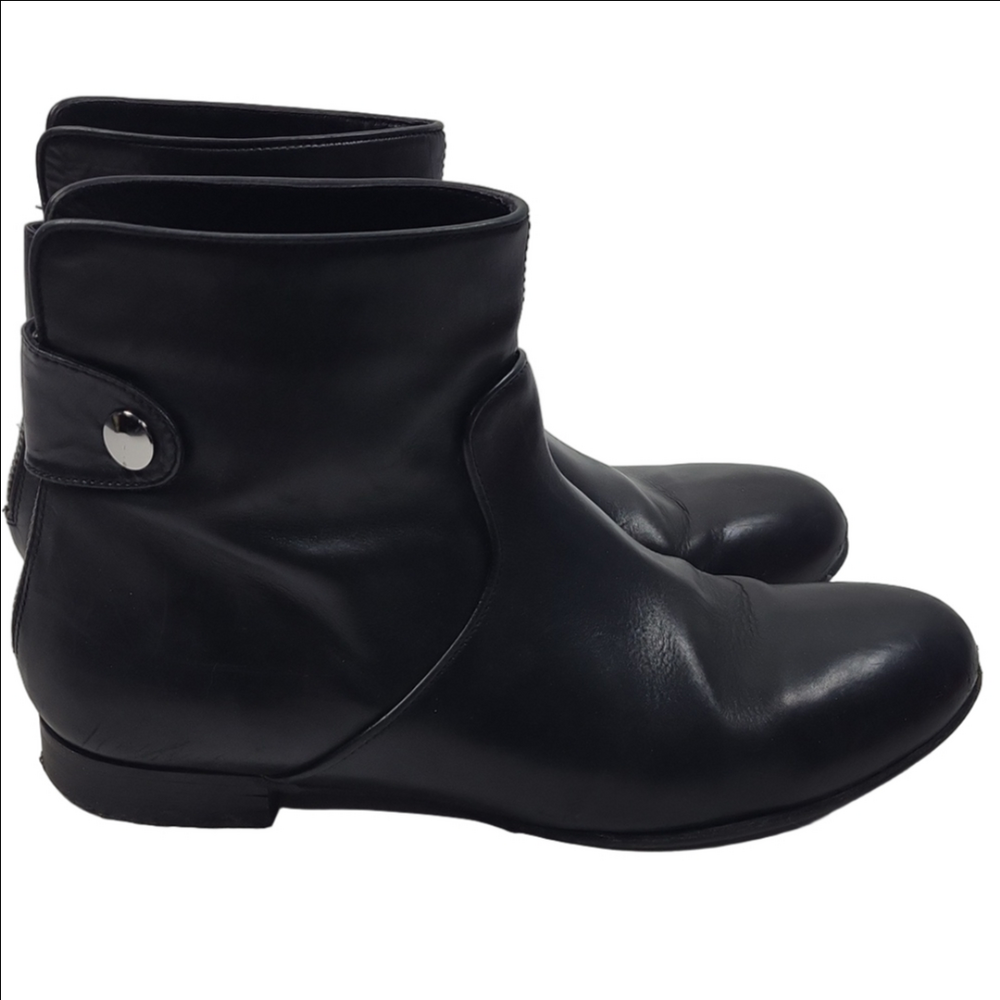 Gravity Pope Black Leather Ankle Boots Size 41